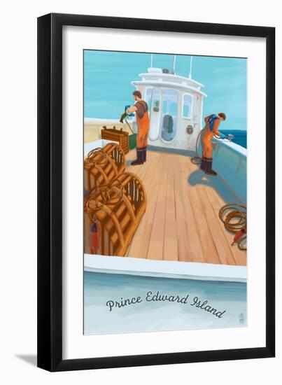 Prince Edward Island - Lobster Boat-Lantern Press-Framed Art Print