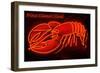 Prince Edward Island - Lobster Neon Sign-Lantern Press-Framed Art Print