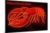 Prince Edward Island - Lobster Neon Sign-Lantern Press-Mounted Art Print