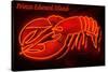 Prince Edward Island - Lobster Neon Sign-Lantern Press-Stretched Canvas