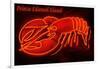 Prince Edward Island - Lobster Neon Sign-Lantern Press-Framed Art Print