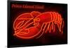 Prince Edward Island - Lobster Neon Sign-Lantern Press-Framed Art Print