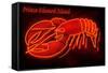 Prince Edward Island - Lobster Neon Sign-Lantern Press-Framed Stretched Canvas