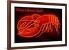 Prince Edward Island - Lobster Neon Sign-Lantern Press-Framed Art Print