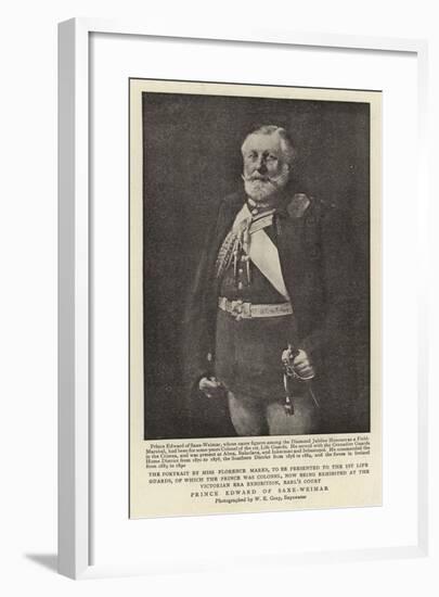Prince Edward of Saxe-Weimar-null-Framed Giclee Print