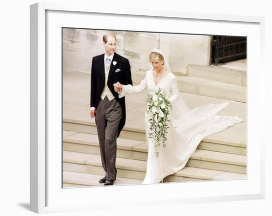 Prince Edward Royal Wedding to Sophie Rhys-Jones-null-Framed Photographic Print