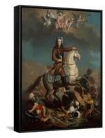 Prince Eugene of Savoy as the Conqueror of the Turks, C.1701-50-German School-Framed Stretched Canvas