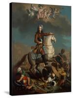 Prince Eugene of Savoy as the Conqueror of the Turks, C.1701-50-German School-Stretched Canvas