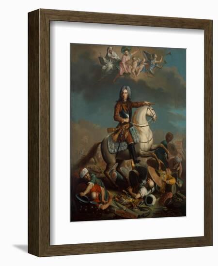 Prince Eugene of Savoy as the Conqueror of the Turks, C.1701-50-German School-Framed Giclee Print