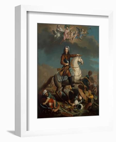 Prince Eugene of Savoy as the Conqueror of the Turks, C.1701-50-German School-Framed Giclee Print