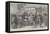 Prince Ferdinand of Coburg in Bulgaria, Anti-Russian Demonstration in Front of the Palace at Sofia-Johann Nepomuk Schonberg-Framed Stretched Canvas