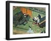 Prince Genji Visiting His Wife, Illustration for Tale of Genji, Japanese Novel-Murasaki Shikibu-Framed Giclee Print