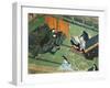 Prince Genji Visiting His Wife, Illustration for Tale of Genji, Japanese Novel-Murasaki Shikibu-Framed Giclee Print