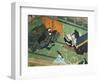 Prince Genji Visiting His Wife, Illustration for Tale of Genji, Japanese Novel-Murasaki Shikibu-Framed Giclee Print