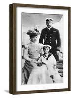 Prince George and His Wife Mary with their Son Edward, HMS Crescent, Late 19th-Early 20th Century-null-Framed Giclee Print