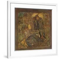 'Prince Gotama (Gautama) Cutting Off His Hair', (1934-35)-Unknown-Framed Giclee Print