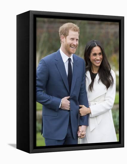 Prince Harry and Fiance Meghan Markle Announce their Engagement-Associated Newspapers-Framed Stretched Canvas
