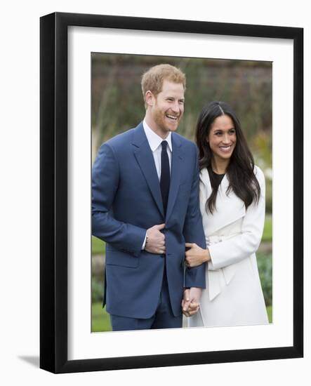 Prince Harry and Fiance Meghan Markle Announce their Engagement-Associated Newspapers-Framed Photo