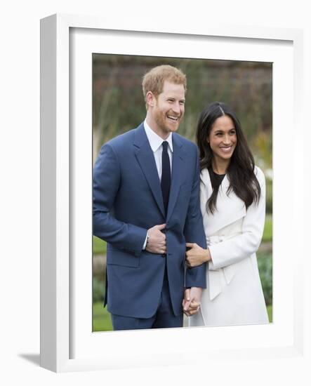 Prince Harry and Fiance Meghan Markle Announce their Engagement-Associated Newspapers-Framed Photo