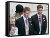 Prince Harry and Prince William after the wedding ceremony at Windsor Guildhall, for their father P-null-Framed Stretched Canvas