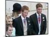 Prince Harry and Prince William after the wedding ceremony at Windsor Guildhall, for their father P-null-Mounted Photographic Print