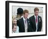 Prince Harry and Prince William after the wedding ceremony at Windsor Guildhall, for their father P-null-Framed Photographic Print