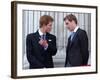 Prince Harry and Prince William at the Trooping of the Colour, June 2003-null-Framed Photographic Print