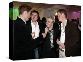 Prince Harry and Prince William with 80s pop band Duran Duran-null-Stretched Canvas