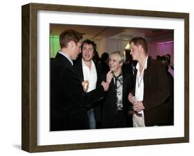 Prince Harry and Prince William with 80s pop band Duran Duran-null-Framed Photographic Print