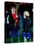 Prince Harry on right with Prince William at a polo match in Cirencester-null-Stretched Canvas