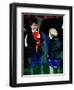 Prince Harry on right with Prince William at a polo match in Cirencester-null-Framed Photographic Print