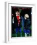 Prince Harry on right with Prince William at a polo match in Cirencester-null-Framed Photographic Print