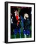 Prince Harry on right with Prince William at a polo match in Cirencester-null-Framed Photographic Print