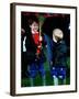 Prince Harry on right with Prince William at a polo match in Cirencester-null-Framed Photographic Print