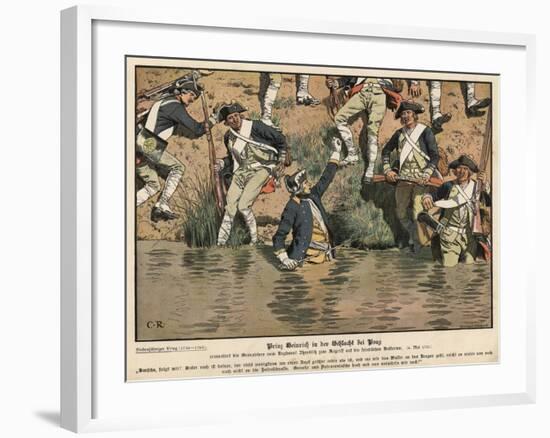 Prince Henry of Prussia at the Battle of Prague-Carl Rochling-Framed Giclee Print