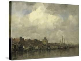 Prince Henry Quay with the Schreierstoren on the Outside Amsterdam-Jacob Maris-Stretched Canvas