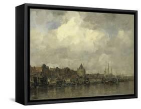 Prince Henry Quay with the Schreierstoren on the Outside Amsterdam-Jacob Maris-Framed Stretched Canvas