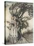 Prince into Tree-Arthur Rackham-Stretched Canvas