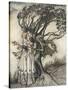 Prince into Tree-Arthur Rackham-Stretched Canvas