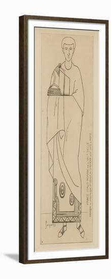 Prince Italo-Romaine, Fin Du VIIIe Siecle, Mosaique De La Basilique Ste Cecile-Raphael Jacquemin-Framed Giclee Print
