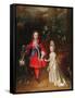 Prince James Francis Edward Stuart and Princess Maria Theresa Stuart, 1695-Nicolas de Largilliere-Framed Stretched Canvas