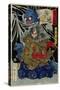 Prince Kurokumo and the Earth Spider, 1867 (Woodblock Print)-Tsukioka Yoshitoshi-Stretched Canvas