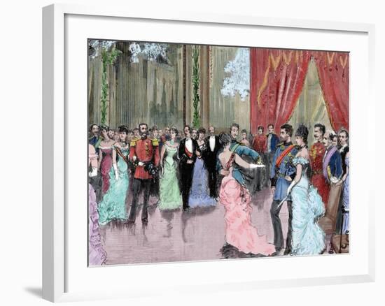 Prince Ludwig Ferdinand of Bavaria (1859-1949) and Infanta Maria Da Paz of Spain (1862-1946). Dance-null-Framed Giclee Print