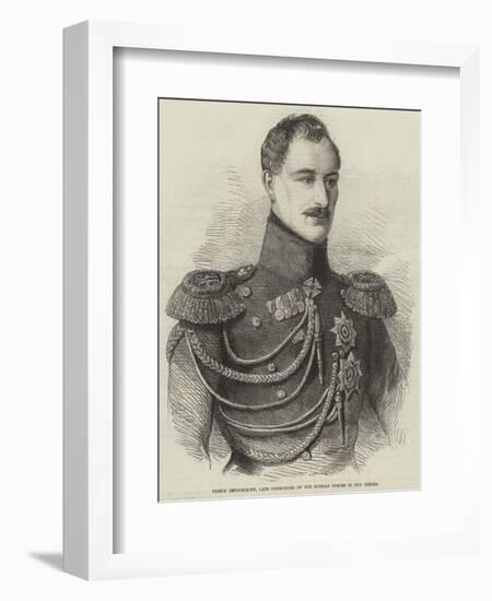 Prince Menschikoff, Late Commander of the Russian Forces in the Crimea-null-Framed Giclee Print