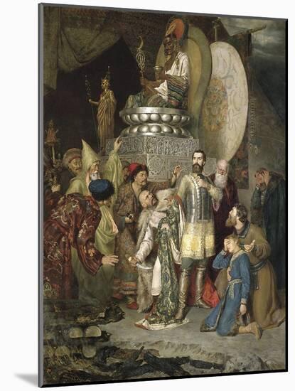 Prince Michael of Chernigov at the Camp of Batu Khan, 1246-Vasily Smirnov-Mounted Giclee Print