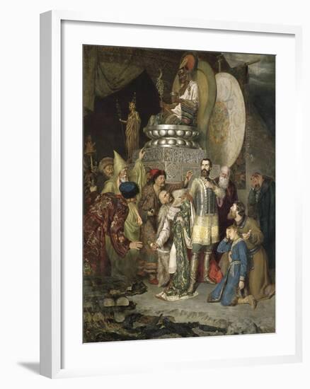 Prince Michael of Chernigov at the Camp of Batu Khan, 1246-Vasily Smirnov-Framed Giclee Print