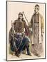 Prince of Lebanon (Left) and a Muslim Man from Damascus Smoking a Water Pipe-null-Mounted Giclee Print