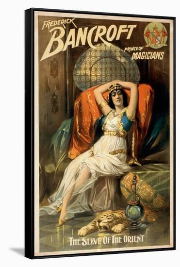 Prince of Magicians - Slave of the Orient Theatre Poster-Lantern Press-Framed Stretched Canvas