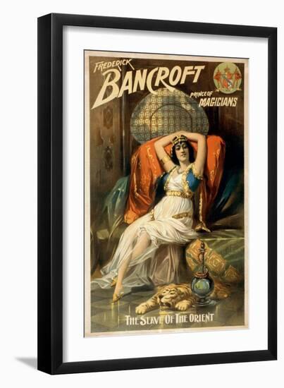 Prince of Magicians - Slave of the Orient Theatre Poster-Lantern Press-Framed Art Print