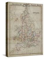 Prince of Wales' Maps: England, 1854-George Frederick Cruchley-Stretched Canvas